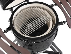 Kamado-Houtskoolbarbecue Van Keramiek En Bamboe 45 X 63 X 105 Cm - Izaki