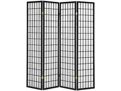 Kamerscherm 4 Vlakken Tottori Van Hout - L175 X H178.5 Cm