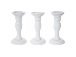 Kandelaar H361 (Set Van 3), Wit Gelakt