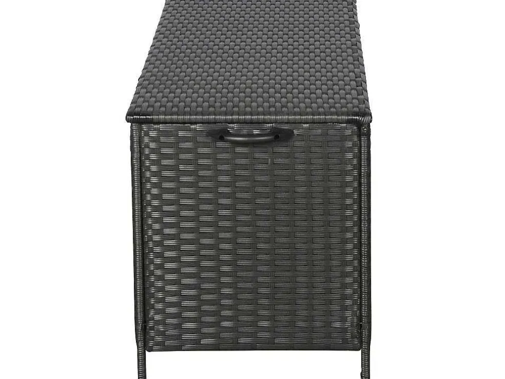 Kaplo Tuintoebehoor Kussen Opbergbox Met Wielen Zwart.