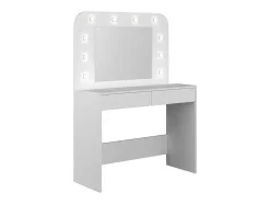 Kaptafel Jospehine - Led-Spiegel En Opbergruimte - Wit