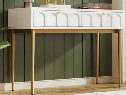 Kaptafel Met 2 Laden - In Spaanplaat - Wit
