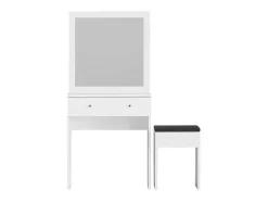 Kaptafel Met Spiegel En Kruk - 1 Lade - Wit - Abonia
