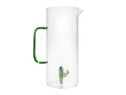 Karaf + Set Van 4 Glazen Met Cactus - Puntia