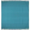 Katoenen Sprei Met Franjes - 230 X 250 Cm - Blauw - Segna
