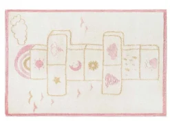 Kindertapijt Hinkelbaan Funny - Polypropyleen - 100 X 150 Cm - Beige En Roze