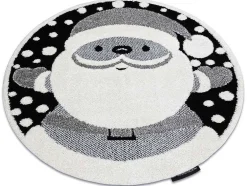 Kindertapijt Joy Rond , Santa Sinterklaas Voor Kinderen - Structuree Cercle 140 Cm