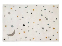 Kindertapijt Moony - Polypropyleen - 100 X 150 Cm - Beige, Roze En Geel