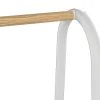 Kledingrek - L64 Cm - Wit Metaal En Beukenhout - Dogu