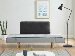 Klik-Klak Bedbank Van Stof Ebaty Ii - Lichtgrijs En Antraciet