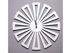 Klok Geometrisch 2, Wit, Zwart, 50X1,5X50 Cm, Epikasa
