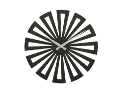 Klok Geometrisch 6, Zwart, Zilver, 50X1,5X50 Cm, Epikasa