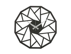 Klok Geometrisch 7, Zwart, Zilver, 50X1,5X50 Cm, Epikasa