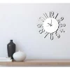 Klok Numbers 1, Wit, Zwart, 50X1,5X50 Cm, Epikasa