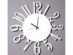 Klok Numbers 1, Wit, Zwart, 50X1,5X50 Cm, Epikasa