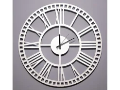 Klok Vintage 5, Wit, Zwart, 50X1,5X50 Cm, Epikasa