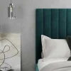Kofferbed En Hoofdbord Met Verticale Stiksels - 160 X 200 Cm - Fluweel - Eendblauw - Larali - Van Pascal Morabito
