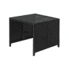Krukje Van Poly-Rattan Mcw-K35, Zwart, Kussen Lichtgrijs