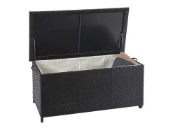 Kussenbox Van Polyrattan Mcw-D88 Iii, Premium Zwart, 51X100X50Cm 170L