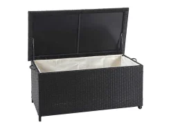 Kussenbox Van Polyrattan Mcw-D88 Iii, Premium Zwart, 51X100X50Cm 170L
