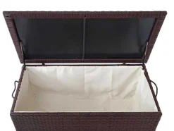 Kussenbox Van Polyrattan Mcw-D88 Iii, Premium Bruin, 51X115X59Cm 250L