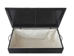 Kussenbox Van Polyrattan Mcw-D88 Iii, Premium Zwart, 63X135X52Cm 320L