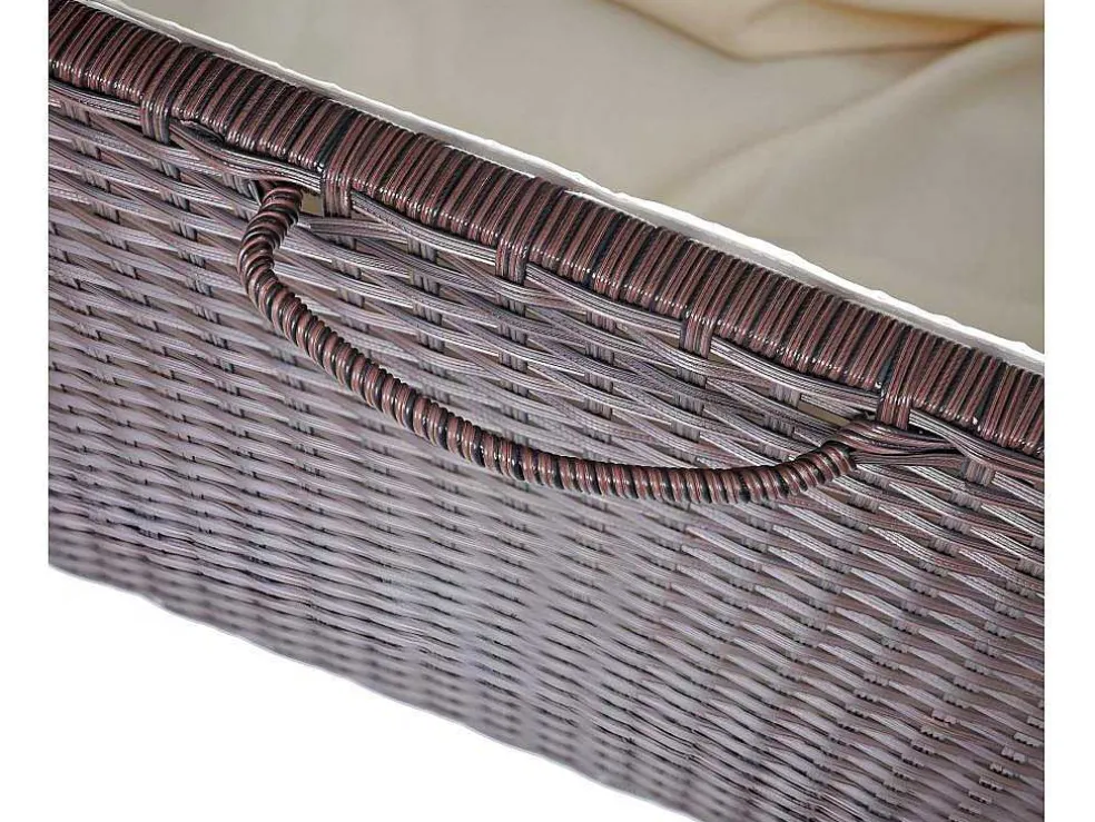Kussenbox Van Polyrattan Mcw-D88 Iii, Premium Bruin, 63X135X52Cm 320L