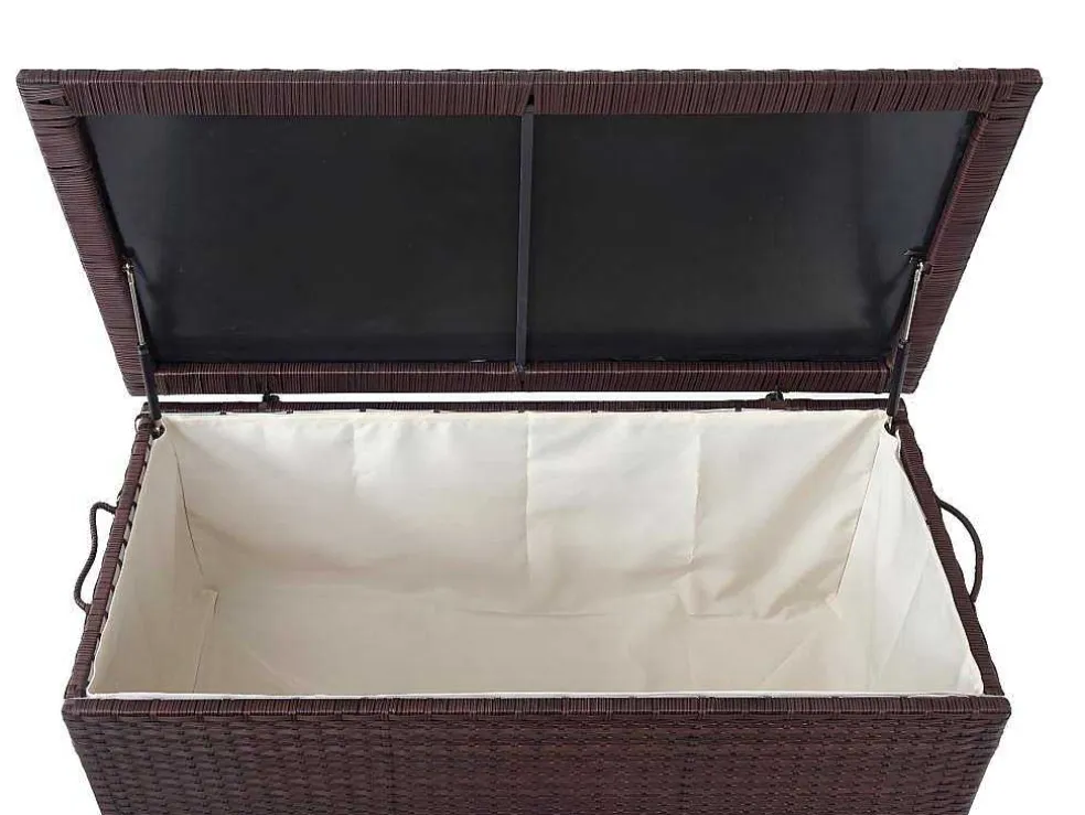 Kussenbox Van Polyrattan Mcw-D88 Iii, Premium Bruin, 63X135X52Cm 320L