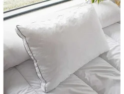Kussengevoelig Hoofdkussen In Perkaal Katoen - 91 Draden/Cm - 50 X 70 Cm - 700 Gr - Wit - Auxence