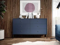Ladekast Bogdan - 6 Laden - Blauw