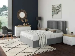 Ladekast Halo Ii - 6 Lades - Gelakt Mdf - Met Ledverlichting - Kleur: Wit En Eiken
