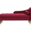 Linkse Chaise Longue Van Bordeaux-Rood Velours Umari
