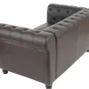 Luxe 2-Zitsbank Edinburgh, Ronde Poten, Bruin