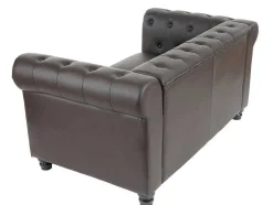Luxe 2-Zitsbank Edinburgh, Ronde Poten, Bruin