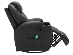 Massagestoel Van Kunstleer Silvano - Zwart