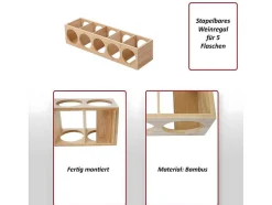 Mcw-B89 Bamboe Wijnrek, 4 Stuks