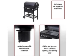 Mcw-F70 Barbecuetrolley Met Deksel En Plank