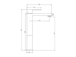 Mechanische Mengkraan Met Vierkante Vorm Van Roestvrij Staal - Geborsteld Nikkel - H31 Cm - Canilas