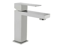 Mechanische Mengkraan Met Vierkante Vorm Van Roestvrij Staal - Geborsteld Nikkel - H17,3 Cm - Canilas