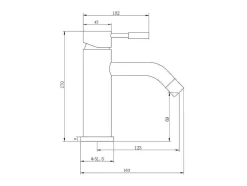 Mechanische Mengkraan Met Ronde Vorm Van Roestvrij Staal - Geborsteld Nikkel - H17 Cm - Salavan