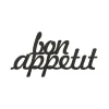 Metalen Decoratie Bon Appetit, Zwart, 50X1,5X30 Cm, Epikasa