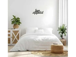 Metalen Decoratie Bon Appetit, Zwart, 50X1,5X30 Cm, Epikasa