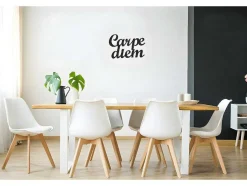 Metalen Decoratie Carpediem, Zwart, 50X1,5X38 Cm, Epikasa