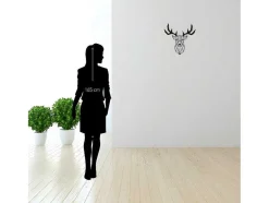 Metalen Decoratie Herten 3, Zwart, 51X1,5X51 Cm, Epikasa