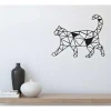 Metalen Decoratie Katten 2, Zwart, 46X1,5X37 Cm, Epikasa