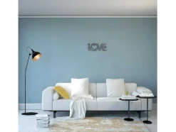 Metalen Decoratie Love 8, Zwart, 50X1,5X20 Cm, Epikasa
