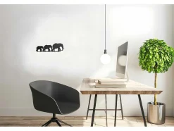 Metalen Decoratie Olifant 4, Zwart, 50X1,5X15 Cm, Epikasa