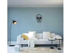 Metalen Decoratie Schedel 1, Zwart, 35X1,5X50 Cm, Epikasa