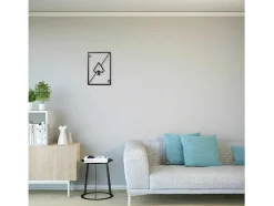 Metalen Decoratie Schoppenaas, Zwart, 32X1,5X48 Cm, Epikasa