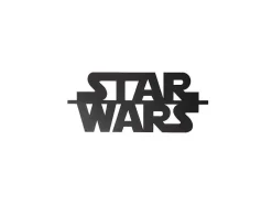 Metalen Decoratie Star Wars, Zwart, 50X1,5X21 Cm, Epikasa